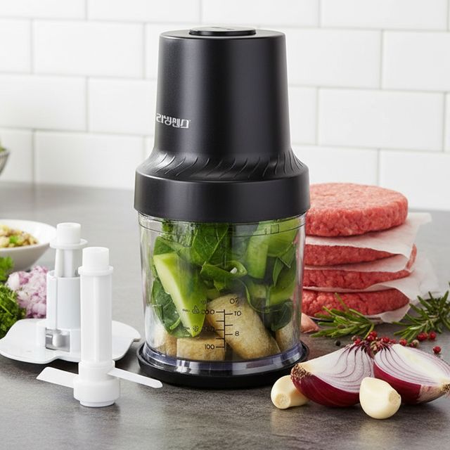 리빙센스2301 미니쵸퍼 1L 가정용 분쇄기 다지기 강력모터