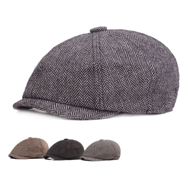 키밍 남성 중년 사계절 베레모 캡 모자 가을 겨울