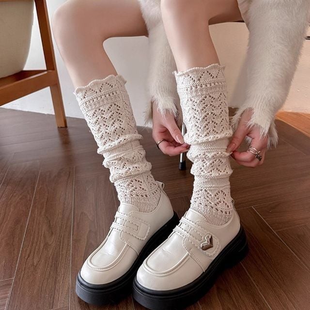 루즈 니트 롱 니삭스 가을 겨울 반바지 코디 긴양말