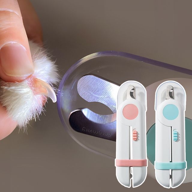 반려동물 발톱깎이 고양이 강아지 발톱관리 LED발톱깎이 2컬러