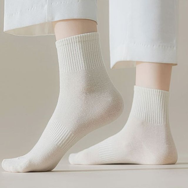 데일리 베이직 코튼 중목 양말 5족 세트 DS-1006943