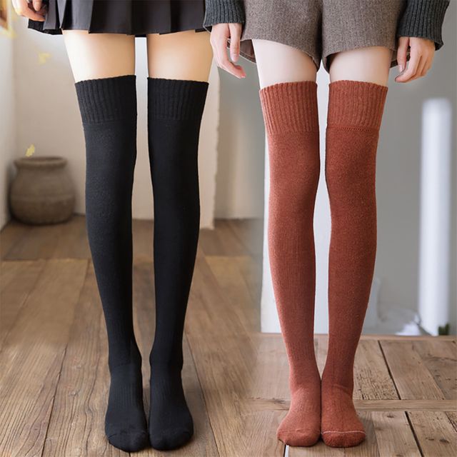 기모 안감 밴딩 오버 니삭스 URK-110