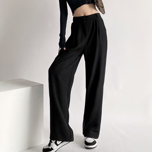 하이웨이스트 와이드 슬랙스 OSM-1006142