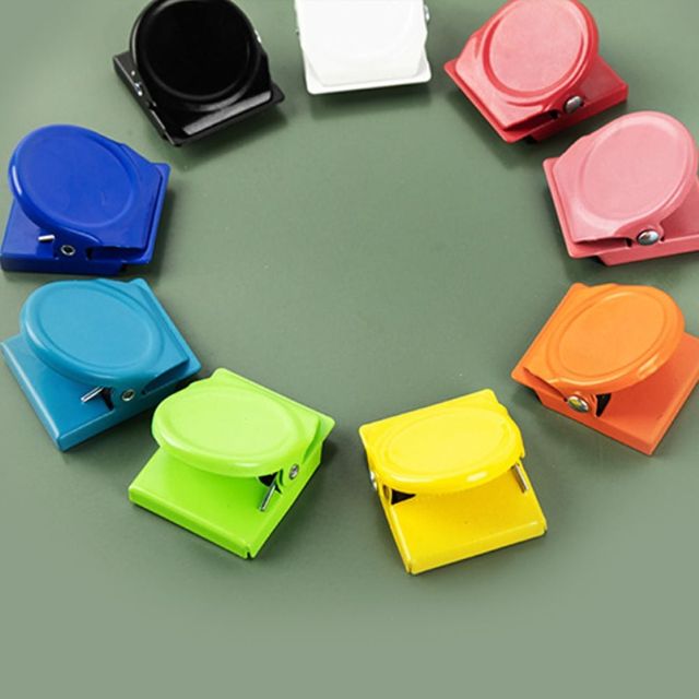 강력한 칠판 자석 클립 4개 세트 밀봉 홀더