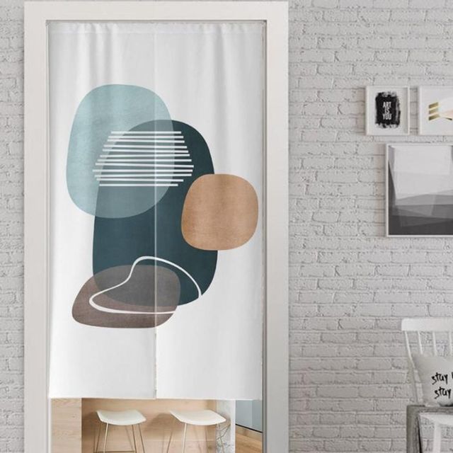 주방 베란다 창문용 패브릭 가림막 커튼 공간 분리용