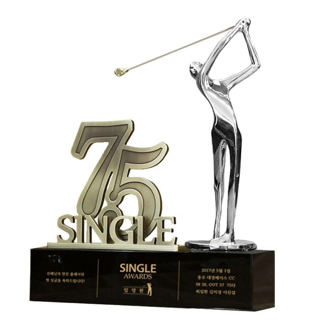 드라이버상 타수 싱글패 SSC18 금속 커팅 골프트로피