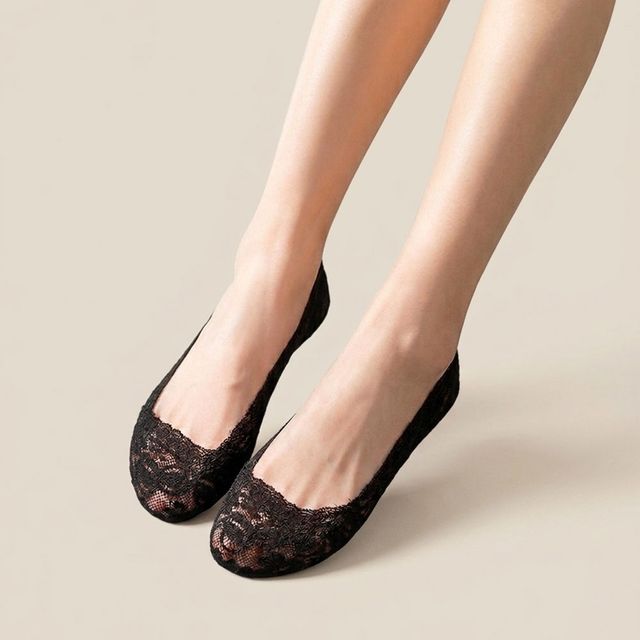 레이스 논슬립 구두 덧신 페이크삭스 3color LM-1007196