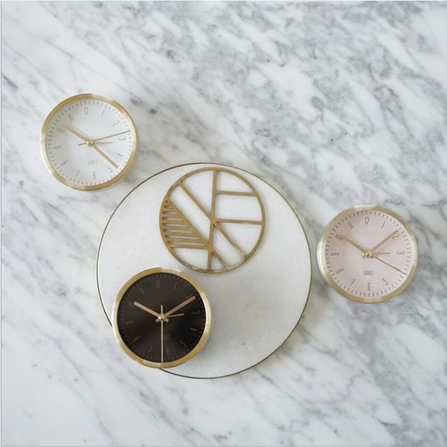 키밍 심플 메탈 무소음 탁상시계 집들이 선물용