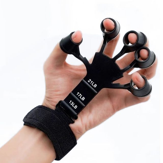 장만A668 실리콘 손가락 반대 악력기 3단 힘조절 손운동 핑거 펴기운동