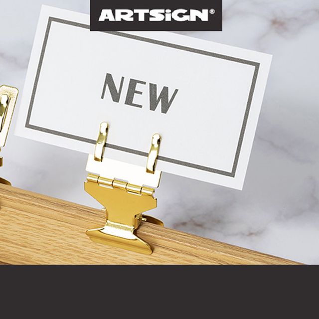 경첩 네임텍 쇼클립 명함 메모지 홀더 꽂이 골드1개