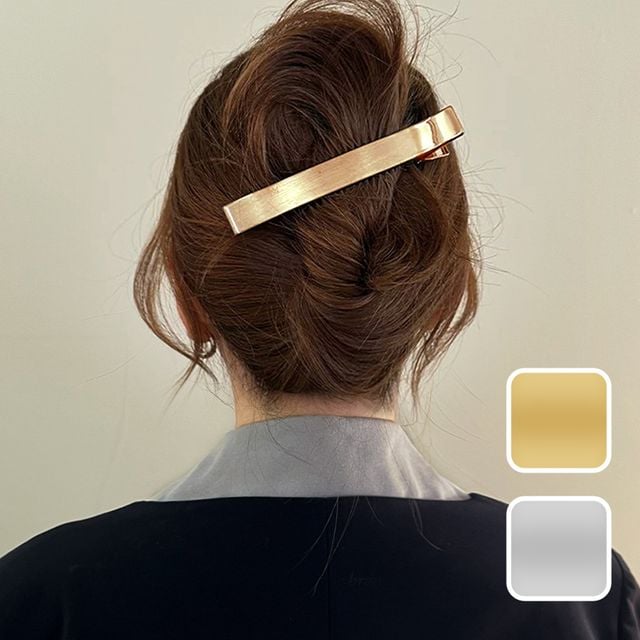 반묶음 메탈 집게핀 헤어 무광 올림머리 삔 핀