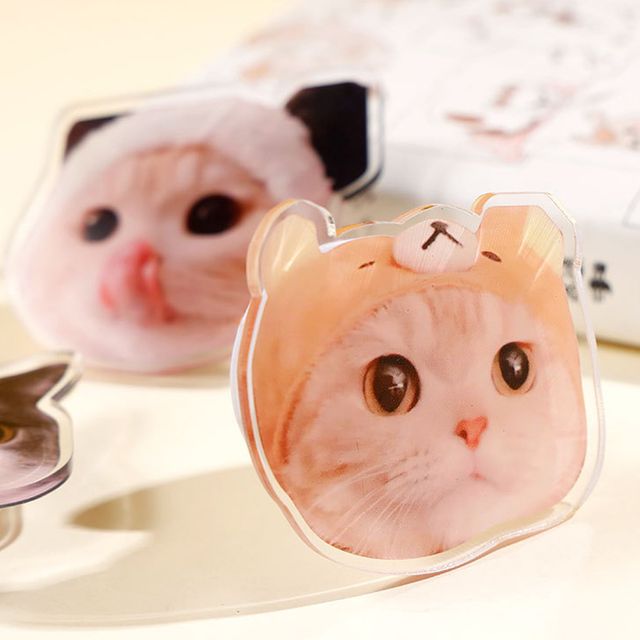 아크릴 스마트톡 강아지 고양이 핸드폰 거치대 톡그립