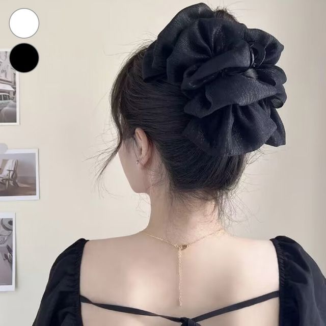 빅사이즈 쉬폰 주름 집게핀 ELH-040