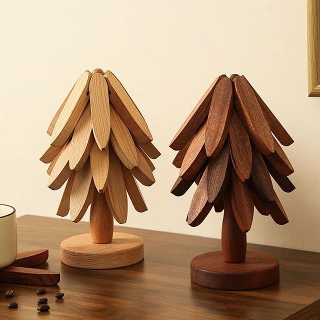 3단 우드 트리 나무 냄비받침 집들이선물 답례품