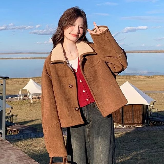 로레안 리버시블 양털 하프코트 양면점퍼 SD-1004569