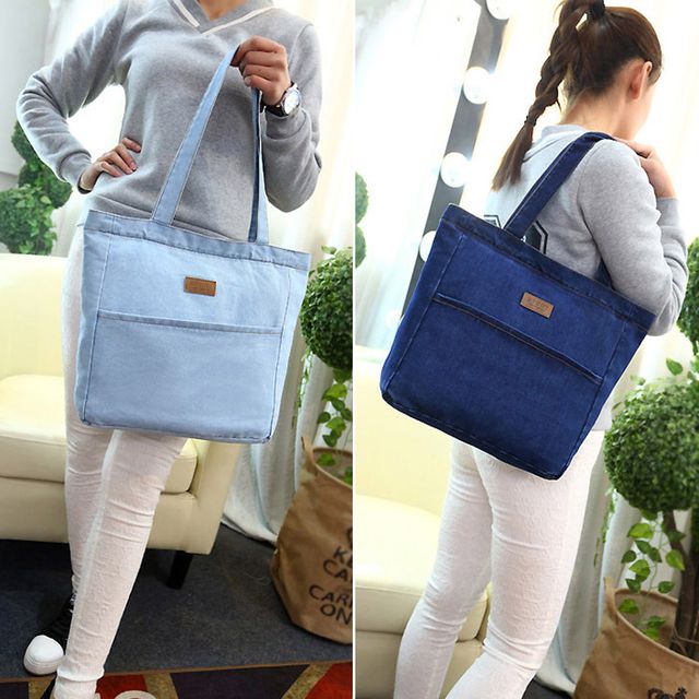 심플 데님 숄더백 ELG-157