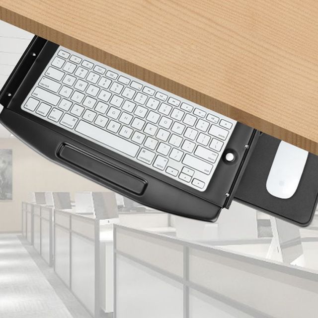 메탈 각도조절 슬라이딩 키보드 트레이 받침대