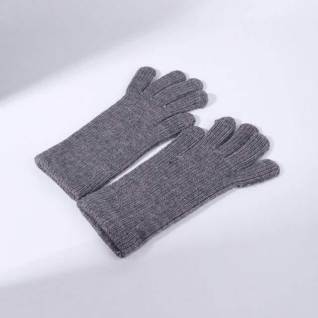 핑거홀 골지 롱 니트 장갑 3color DK-1005126