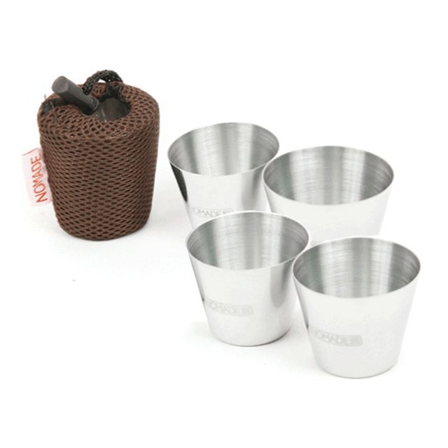 노메이드N5428 캠핑 스텐 소주컵 4P세트 스테인레스