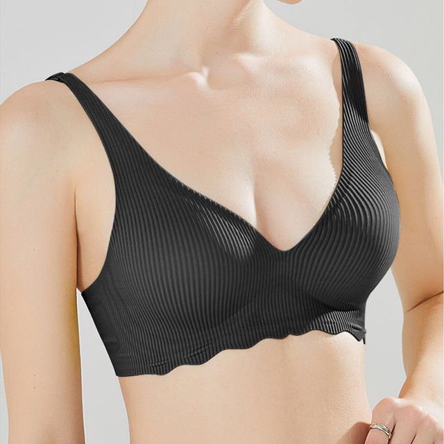 여름 심리스 브라 부유방커버 편안한 여성 브래지어