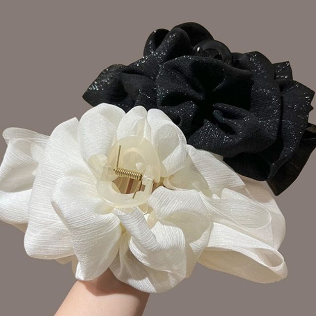 OHS-AHRP4280 망사 퍼프 샤이니 헤어 집게핀