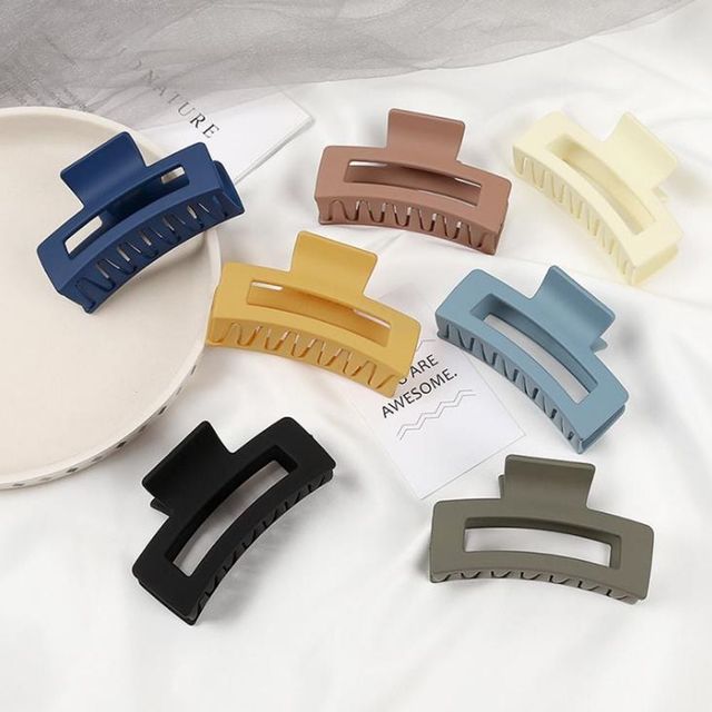 키밍 무광 사각형 헤어핀 올림머리 집게핀 스타일링용