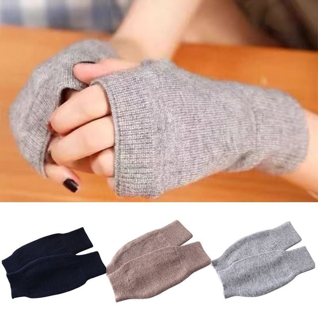 키보드 사무실 운전용 겨울 반장갑 보온 니트 손목