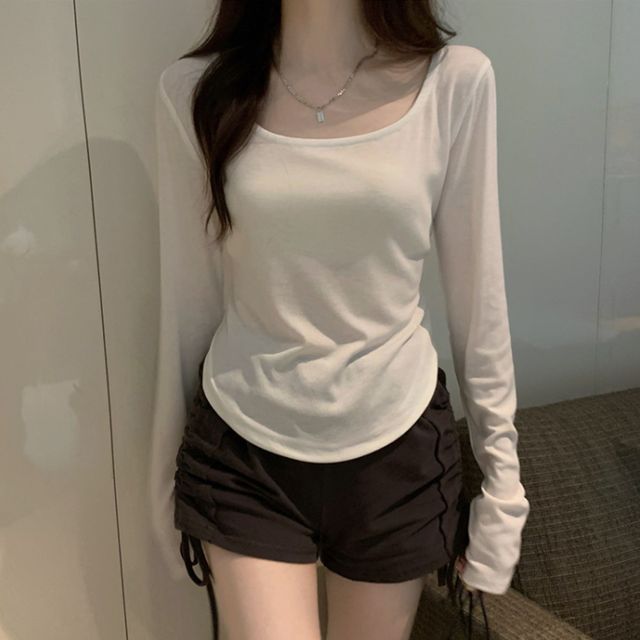 모나크 스쿱넥 베이직 긴팔티 SD-250202