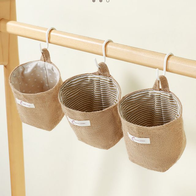 클레멘 다용도 행잉 린넨 수납 바구니 SD-260121