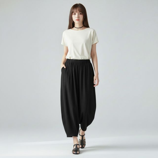 미밋츠 벌룬핏 핀턱 여름 통바지 SD-260217