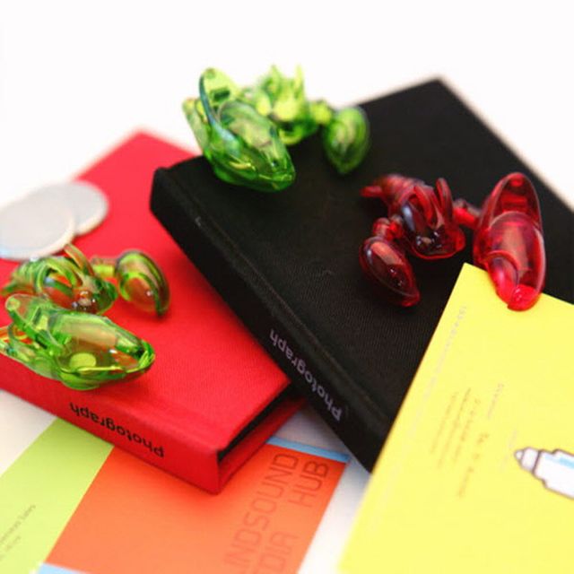 가재 캐릭터자석클립 5포장 총10P