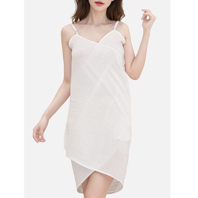 순면 소프트 스트링 랩업 골프 목욕 가운 MFNC-050187