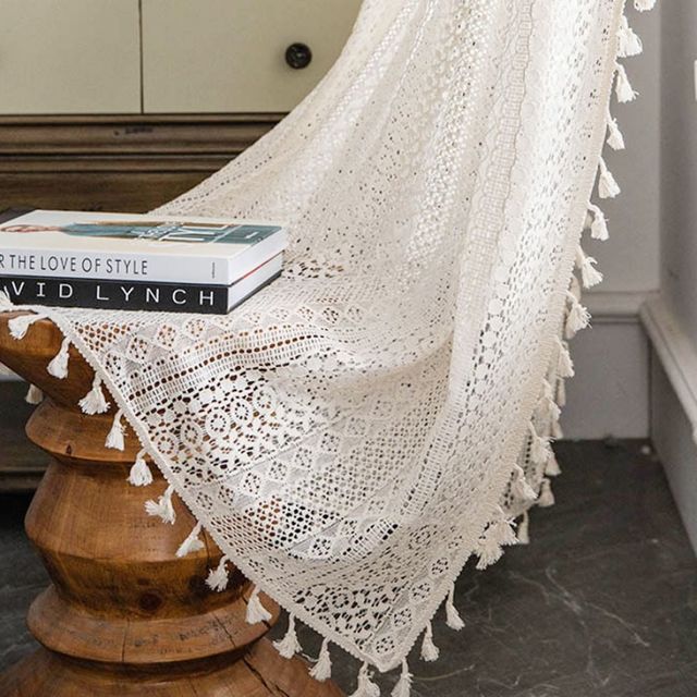 레트로 태슬 커튼 가리개 거실 침실 인테리어