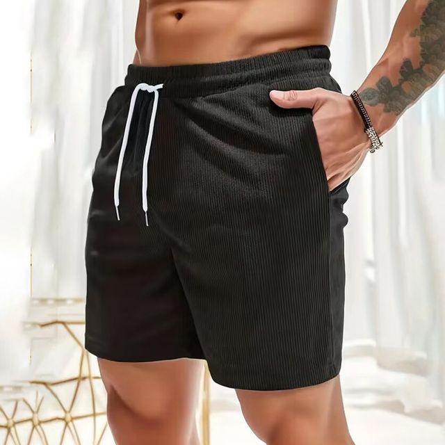 투아렉 남자 허리밴딩 골지 여름 반바지 SD-250743