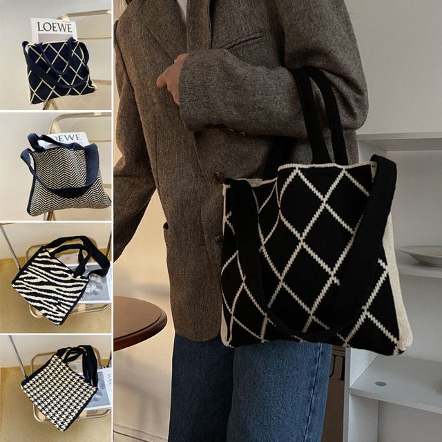 무늬 니트백 ELG-085