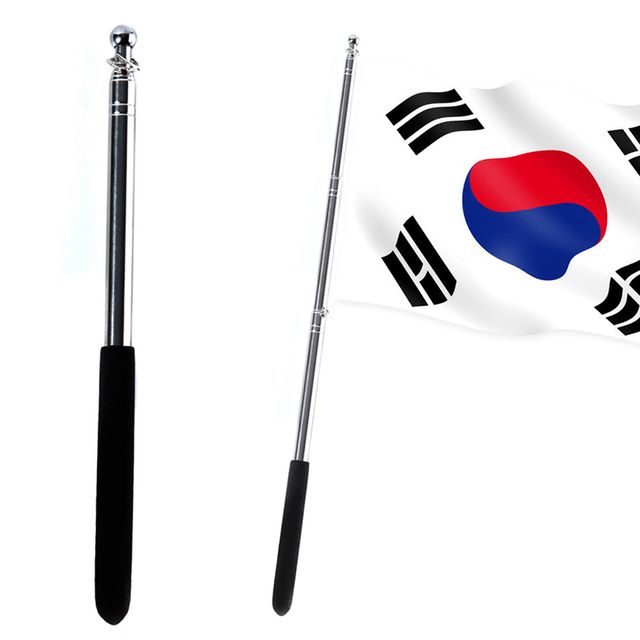 태극기 3단 안테나 휴대용 깃대봉 1.2m 지시봉 지휘봉