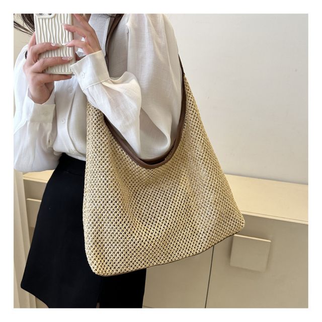 여성 밀짚 파우치 숄더백 가방 UC-0123