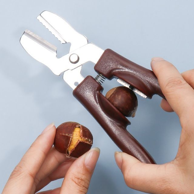 밤 군밤 까기 칼집 내는 가위 까는 칼 도구 2in1