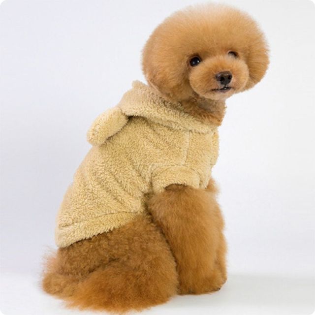 강아지 겨울 후드조끼 극세사 수면옷 따뜻한 애견 의류