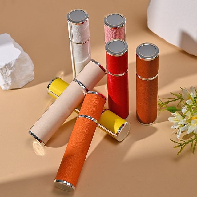 가죽 향수 공병 10ml 스프레이 리필 유리 용기 휴대용 케이스