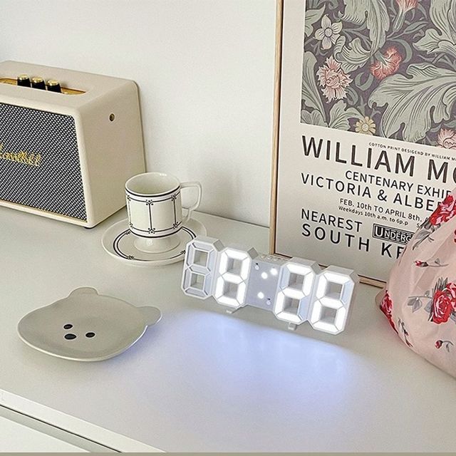 무소음 전자 탁상시계 현대적 디자인 실내 장식용
