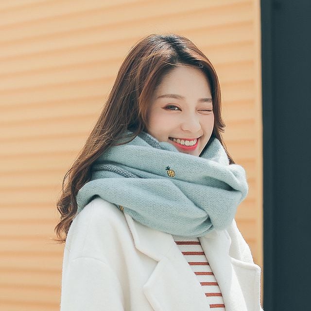 머플러 파인 니트 목도리(민트) (여성용)