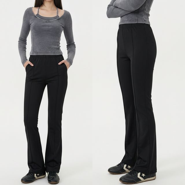 여성 쫀득스판 데일리 롱 라인 부츠컷 롱밴딩팬츠 JEB-1007177