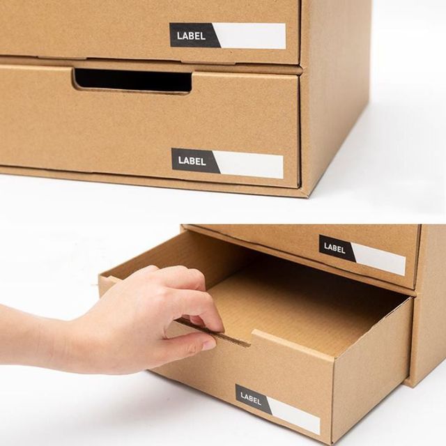 다용도 3단 서랍식 종이 정리함 데스크 수납함