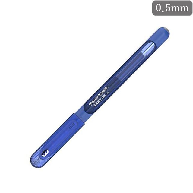 잉크조이 캡 젤볼펜400(0.5mm) 블루 1EA(제작 로고 인쇄 홍보 기념품 판촉물)