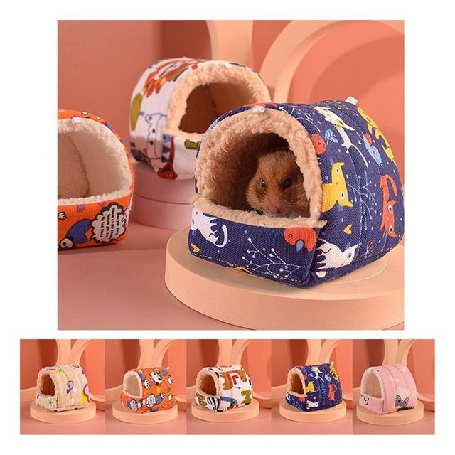 키밍 푹신한 대형 햄스터 하우스 방한 애견 동물용