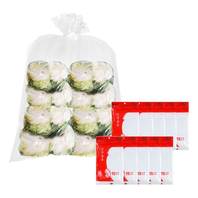 롯데이라이프 김장봉투 65x95 대형 20매 배추15포기 질긴비닐 김장비닐봉투