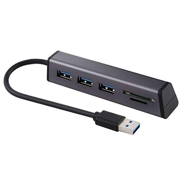 DUDETAO 4 Port USB 3.0 1 Port Fast Charging Hub with ON//Off Switch BYL-3011 White