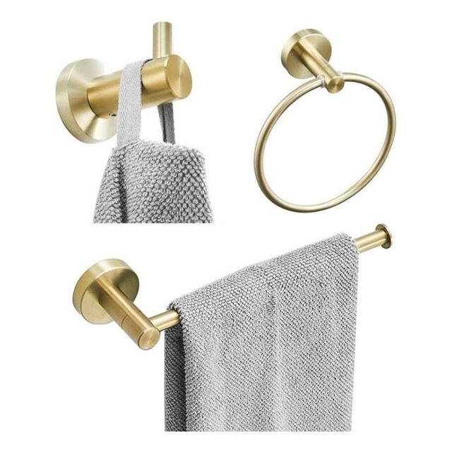 키밍 스텐 수건 홀더 욕실 행거 3종 세트 실용적인 소품 걸이