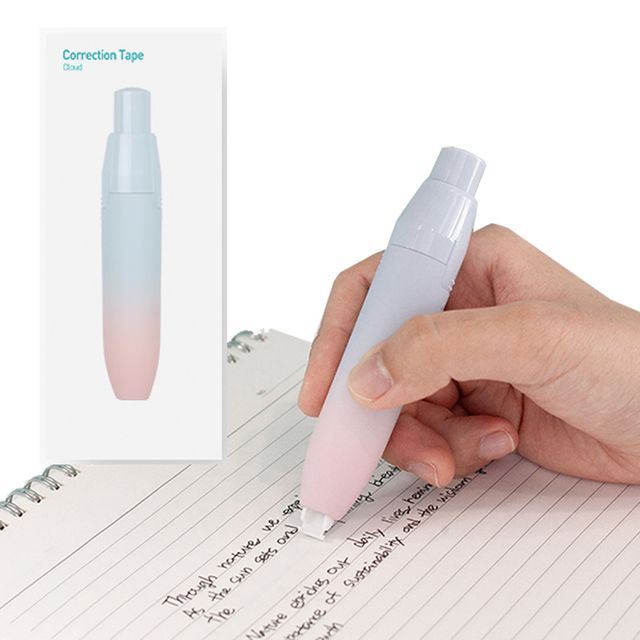 어프리 구름 수정테이프 노크식 볼펜타입 수정펜